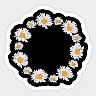 Daisies as a circle Sticker